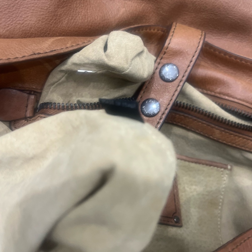 Prada Bag Holdall Brown Taupe Leather Top Handle Shoulder Large Handbag PRADA - Picture 16 of 16